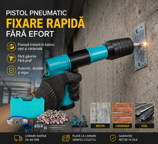 Pistol Pneumatic Manual de Bătut Cuie + 50 cuie
